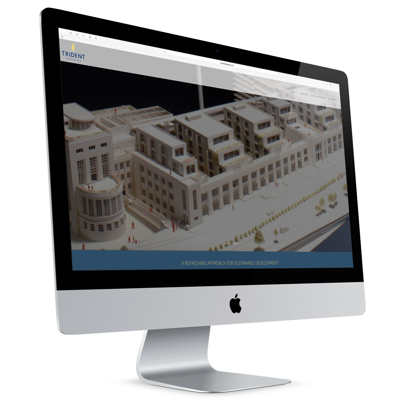 Trident Estates plc website screenshot