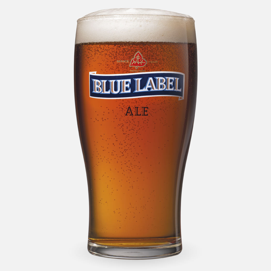 Blue Label Ale's containers